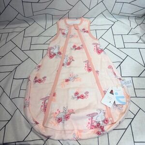Little Spud Baby Sleep Sack S Peach Bunny Mushroom Bamboo Organic Cotton LSS01a